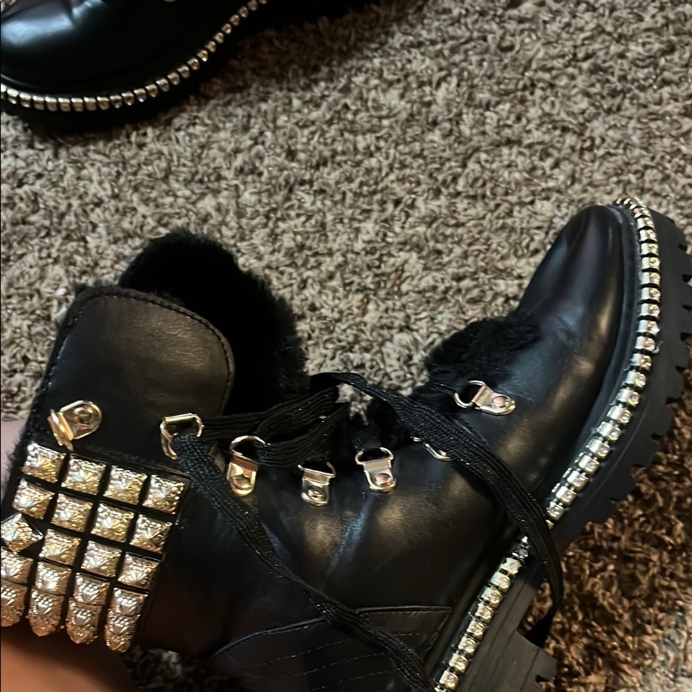 Black and Gold Women's Boots